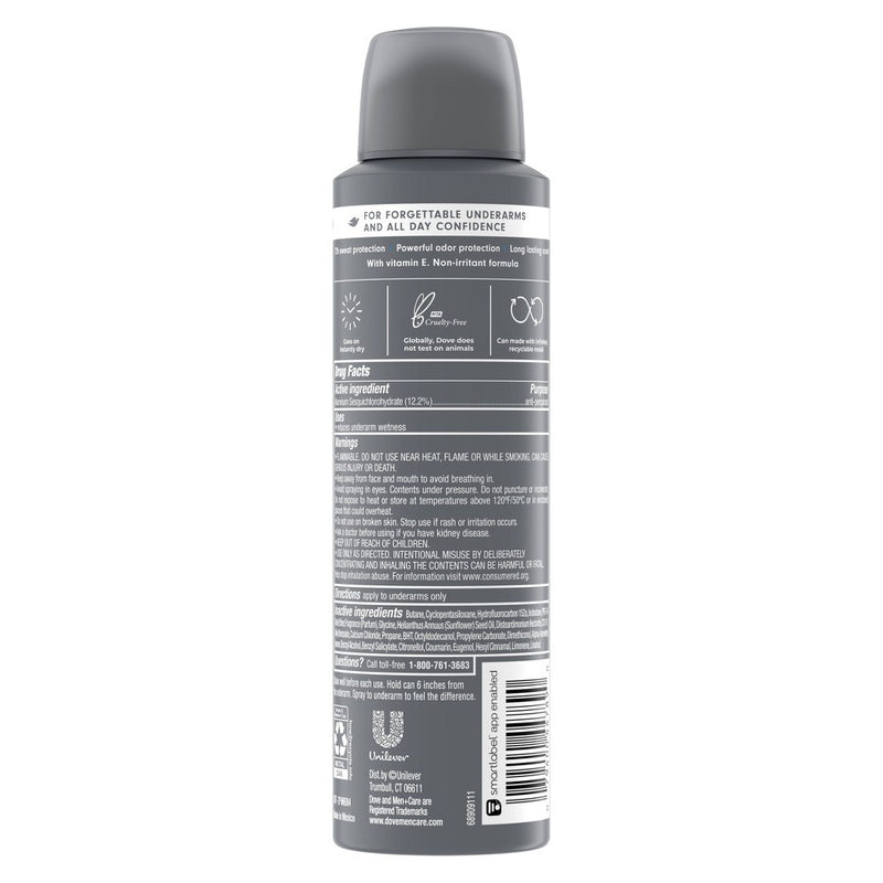 Dove Men+Care 72-Hour Stain Defense Dry Spray Deodorant - Cool EXP 03/27