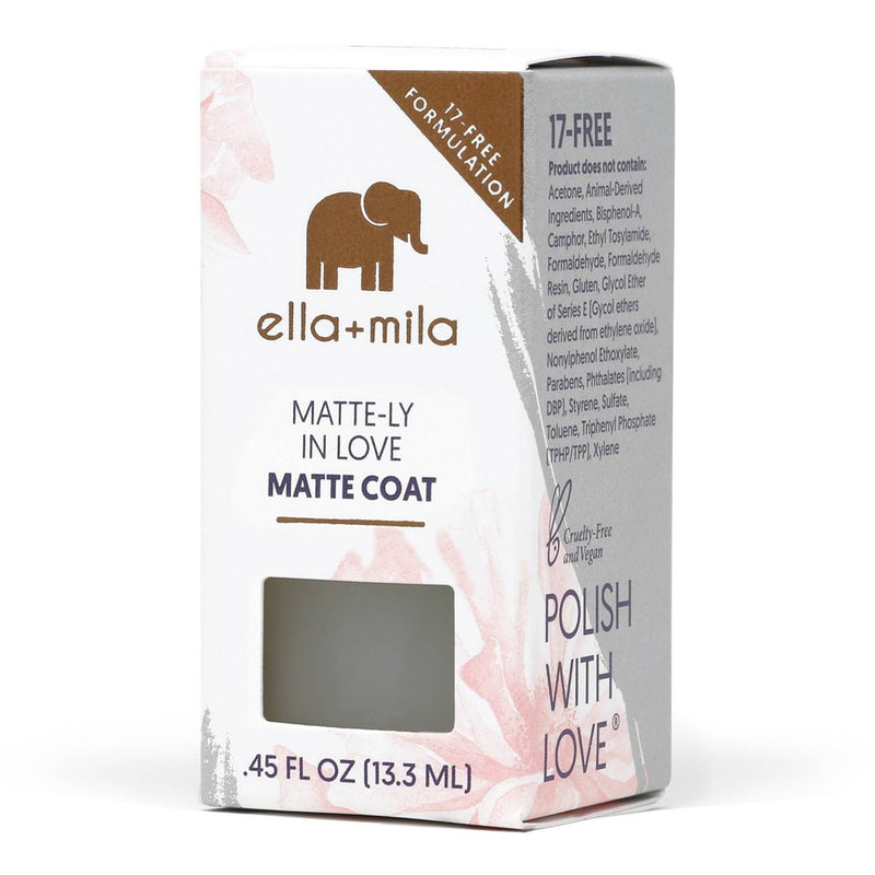 ella+mila Nail Care Matte Top Coat (Matte-ly in Love) - 0.45 fl oz