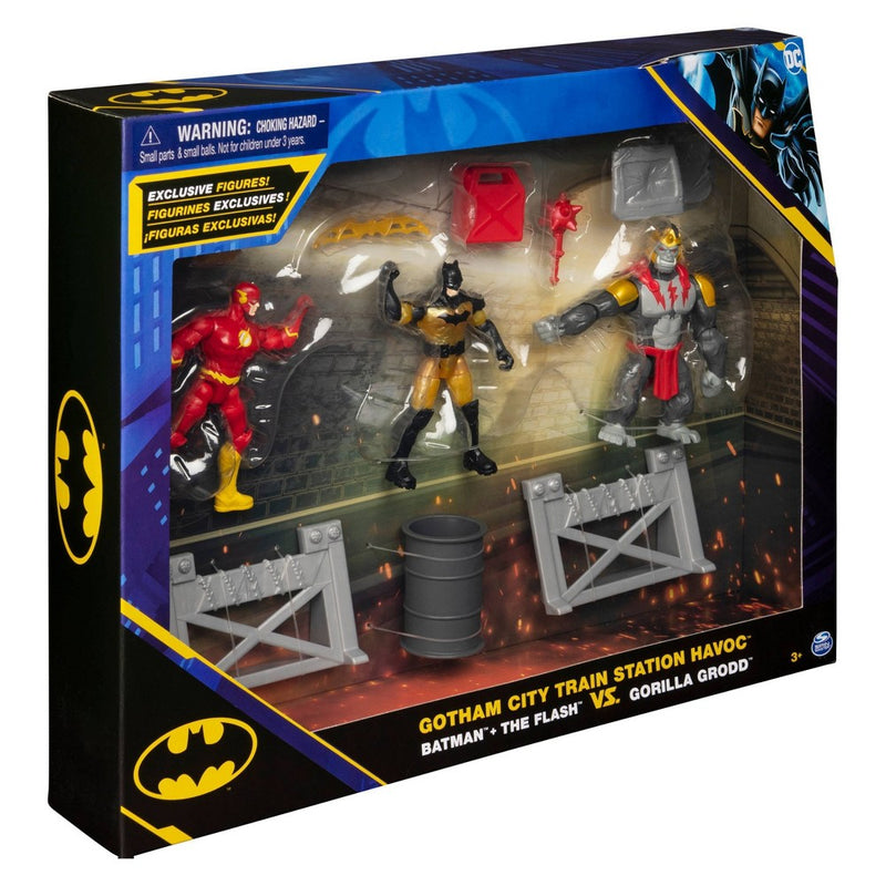 Batman DC Gotham City Train Station Havoc: Batman and The Flash vs Gorilla Grodd Battle Pack (Target Exclusive)