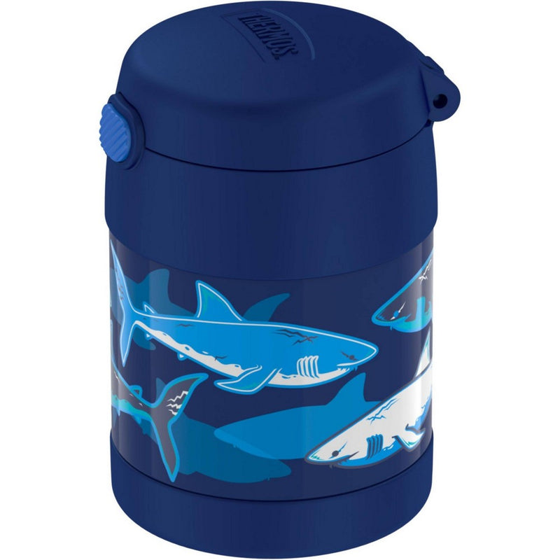 Thermos 10oz FUNtainer Food Jar with Spoon - Navy Sharks