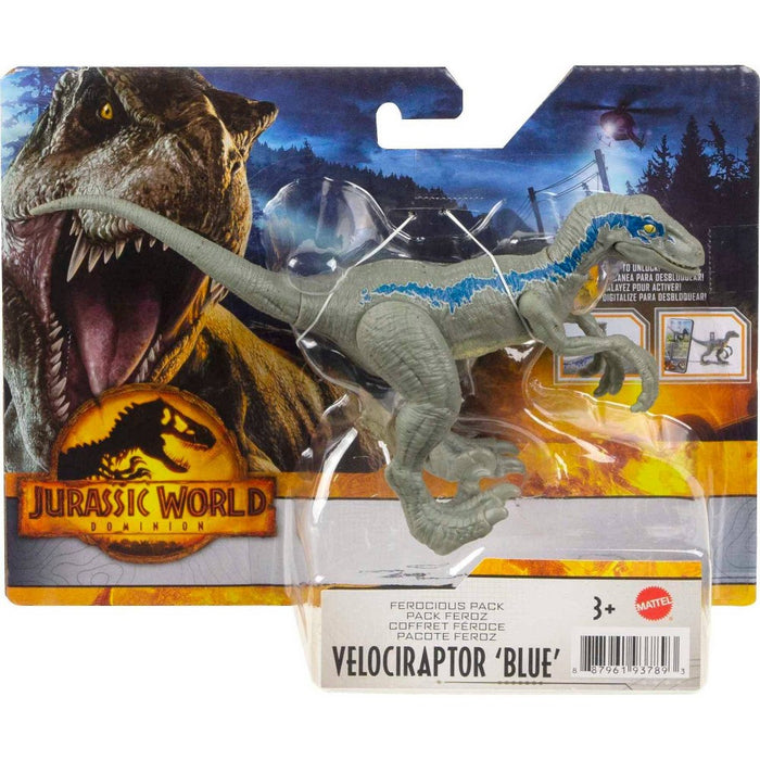 Jurassic World: Dominion Ferocious Pack Velociraptor 'Blue' Dinosaur Figure