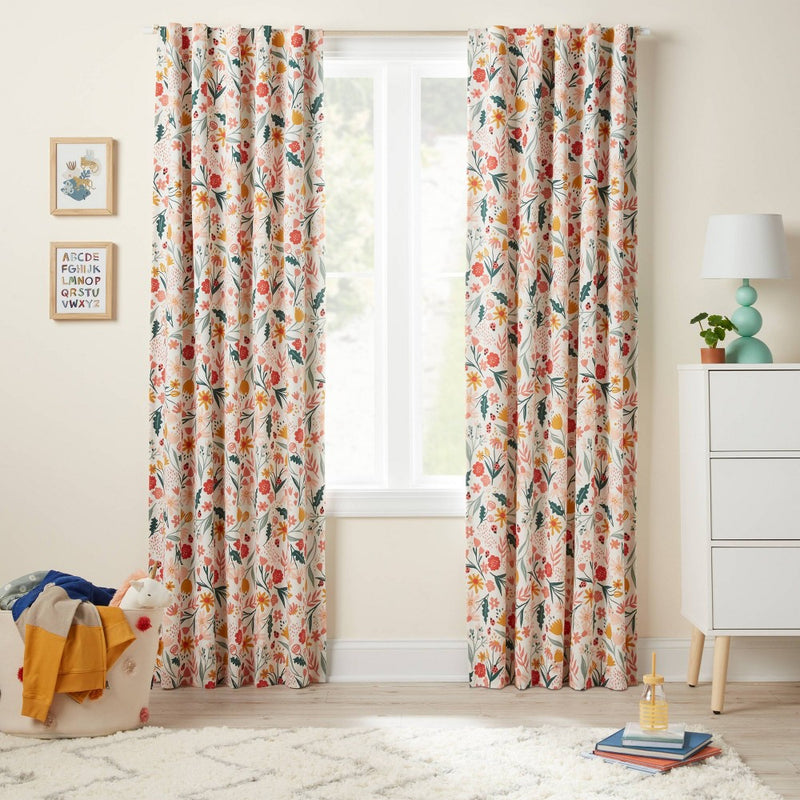 95" In the Garden Full Printed Blackout Curtain Panel - Pillowfort™