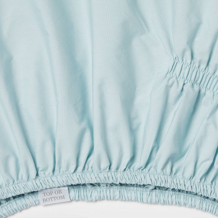 Twin 300 Thread Count Ultra Soft Fitted Sheet Light Blue - Threshold™