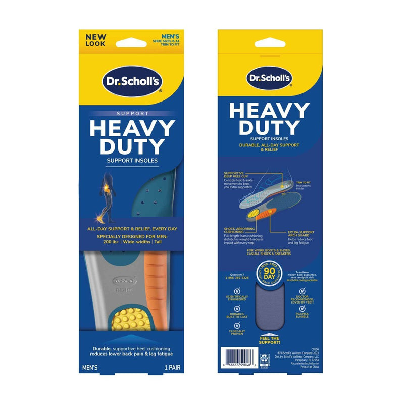 Dr. Scholl's Heavy Duty Support Insoles for Men - Size (8-14)