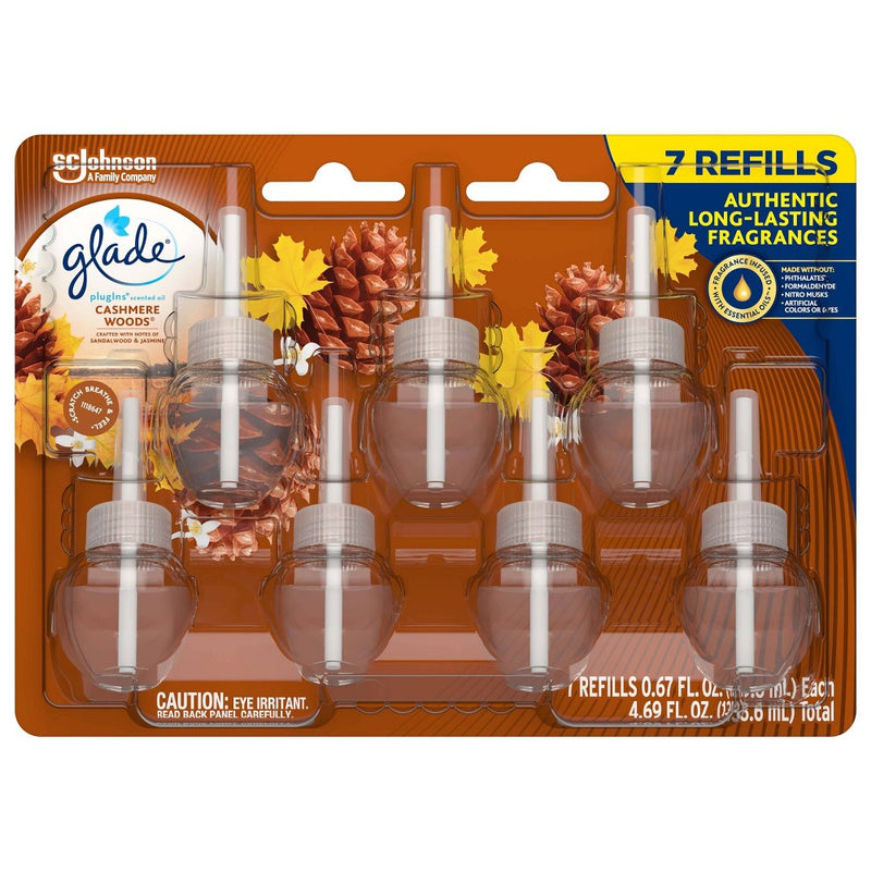 Glade PlugIns Scented Oil Air Freshener Refills - Cashmere Woods - 4.69oz/7ct