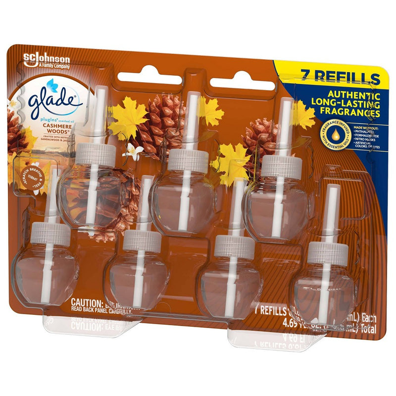 Glade PlugIns Scented Oil Air Freshener Refills - Cashmere Woods - 4.69oz/7ct