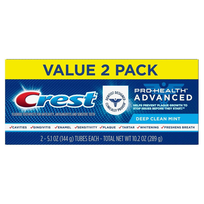 Crest PH Advanced Extra Deep Clean Mint Toothpaste 2pk/5.1oz