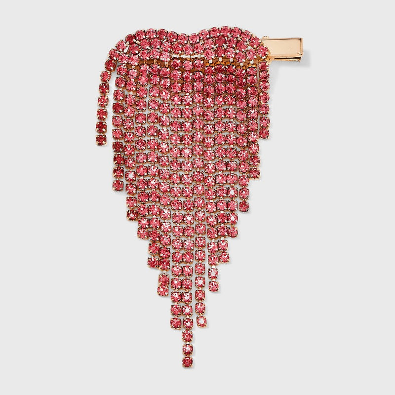 Heart Rhinestone Hair Clip - Wild Fable™ Pink