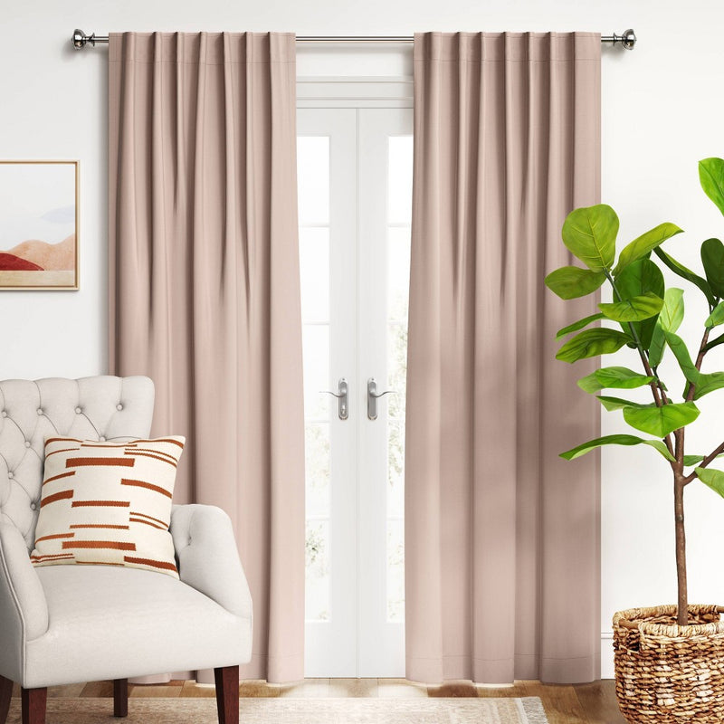 1pc 50"x84" Blackout Velvet Window Curtain Panel Dull Pink - Threshold™