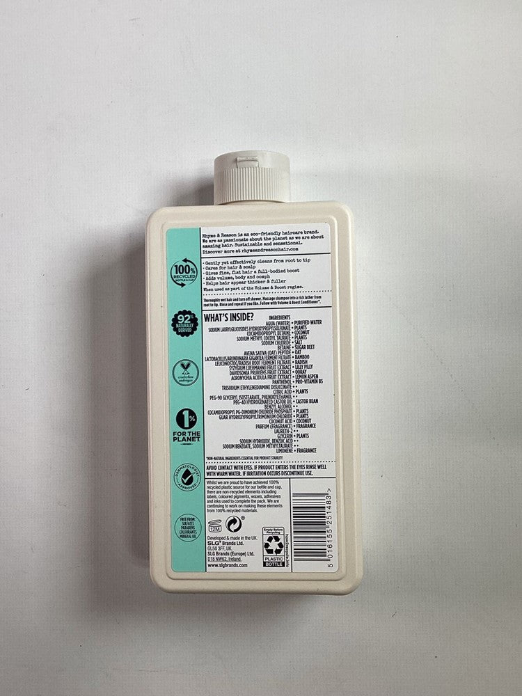 Rhyme And Reason Volume And Boost Shampoo 13 fl oz NEW