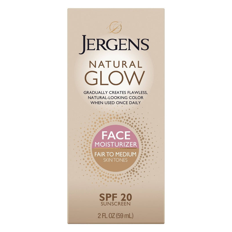 Jergens Natural Glow Face Moisturizer Fair To Medium Tone,EXP:04/2025 - SPF 20