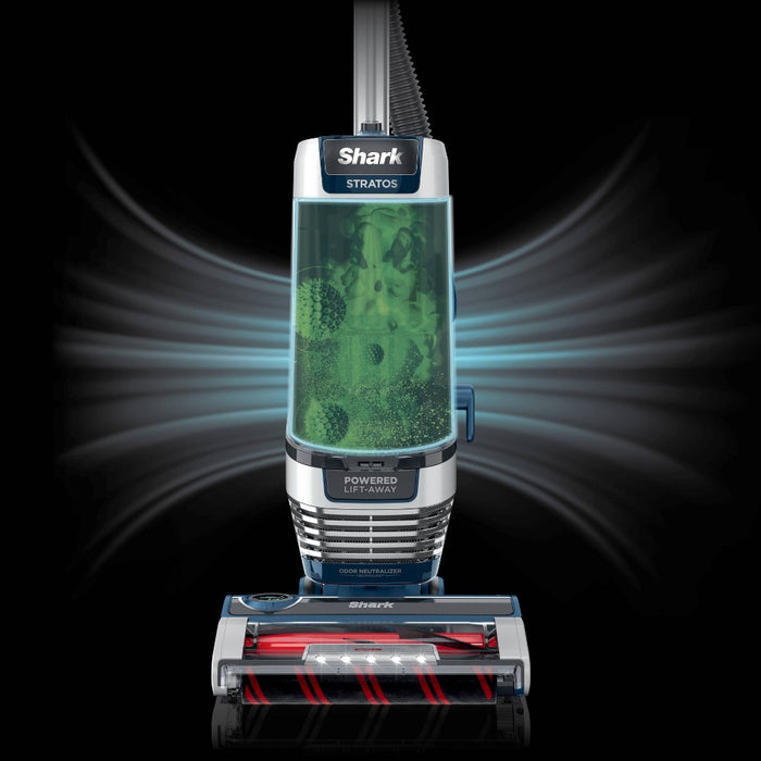 Shark Stratos Upright Vacuum with DuoClean PowerFins HairPro, Self-Cleaning Brushroll, Odor Neutralizer Technology - Navy - AZ3002 (LOCAL PICKUP ONLY)