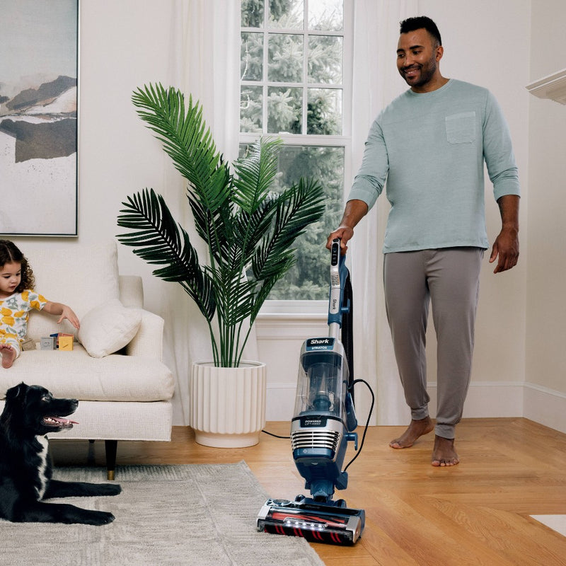 Shark Stratos Upright Vacuum with DuoClean PowerFins HairPro, Navy - AZ3002 (LOCAL PICKUP ONLY)