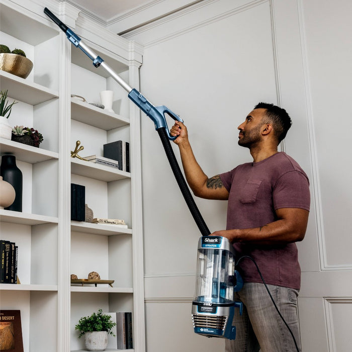 Shark Stratos Upright Vacuum with DuoClean PowerFins HairPro, Self-Cleaning Brushroll, Odor Neutralizer Technology - Navy - AZ3002 (LOCAL PICKUP ONLY)