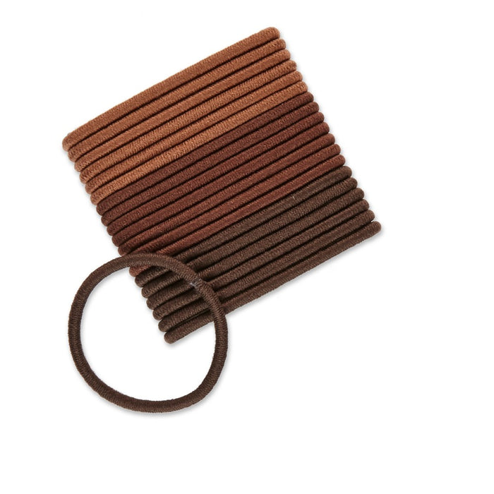 scunci  No Damage Elastic Hair Ties - Brunette - 4mm/20ct