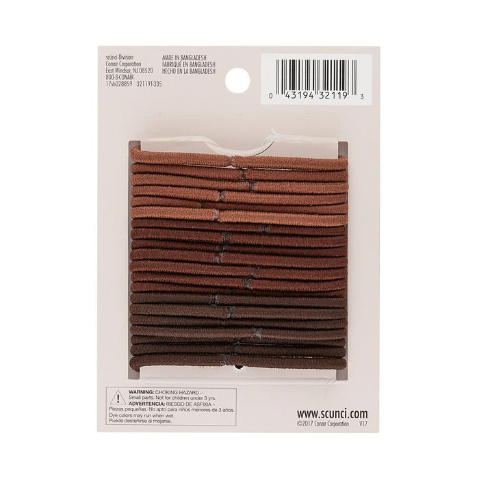 scunci  No Damage Elastic Hair Ties - Brunette - 4mm/20ct