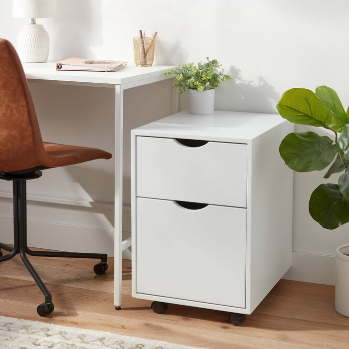 Metal File Cabinet with Two Drawers White - Brightroom™ (LOCAL PICKUP ONLY)