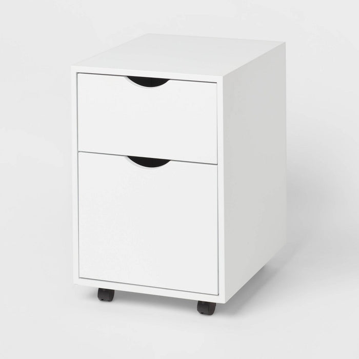 Metal File Cabinet with Two Drawers White - Brightroom™ (LOCAL PICKUP ONLY)