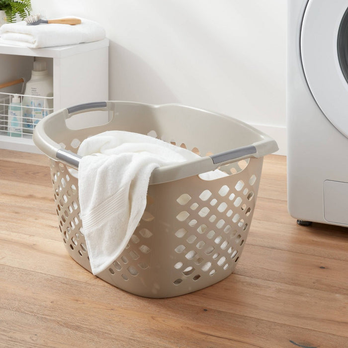 1.8bu Hip Hugger Laundry Basket Gray - Brightroom™