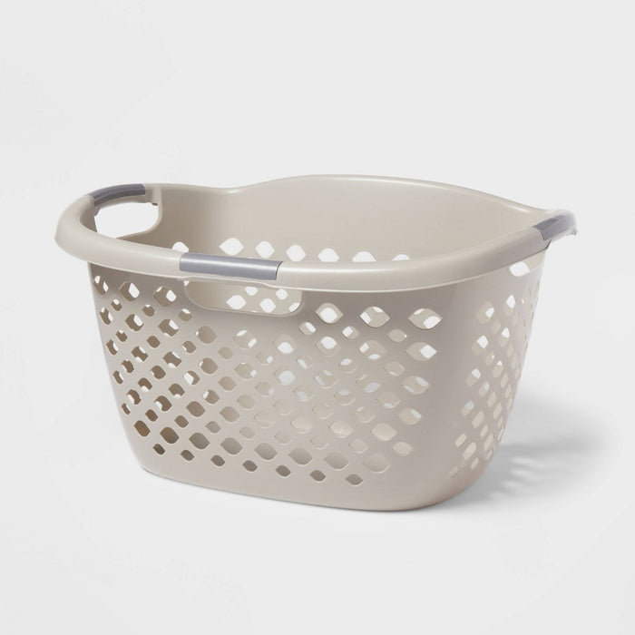 1.8bu Hip Hugger Laundry Basket Gray - Brightroom™