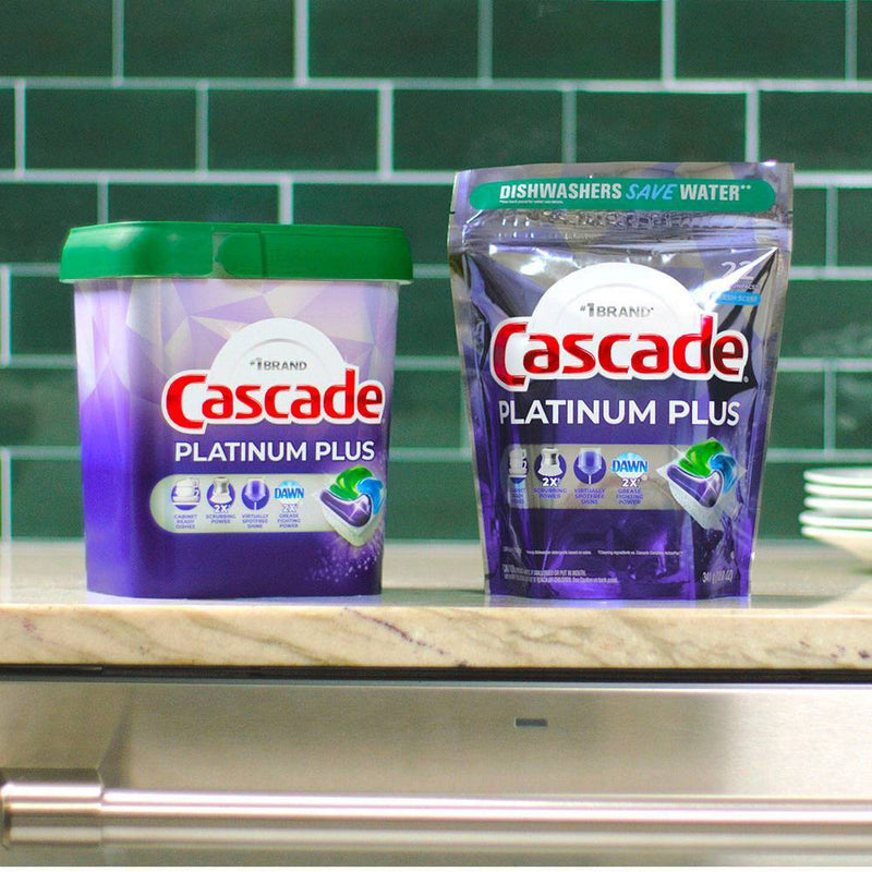 Cascade Platinum Plus Action Pacs Dishwasher Detergent - Mountain - 52ct/33.8oz
