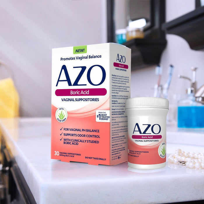 AZO Boric Acid with Aloe Vaginal Insert Washes - 30ct