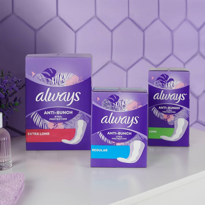 Always Anti-Bunch Xtra Protection Liners - Extra Long - 92ct