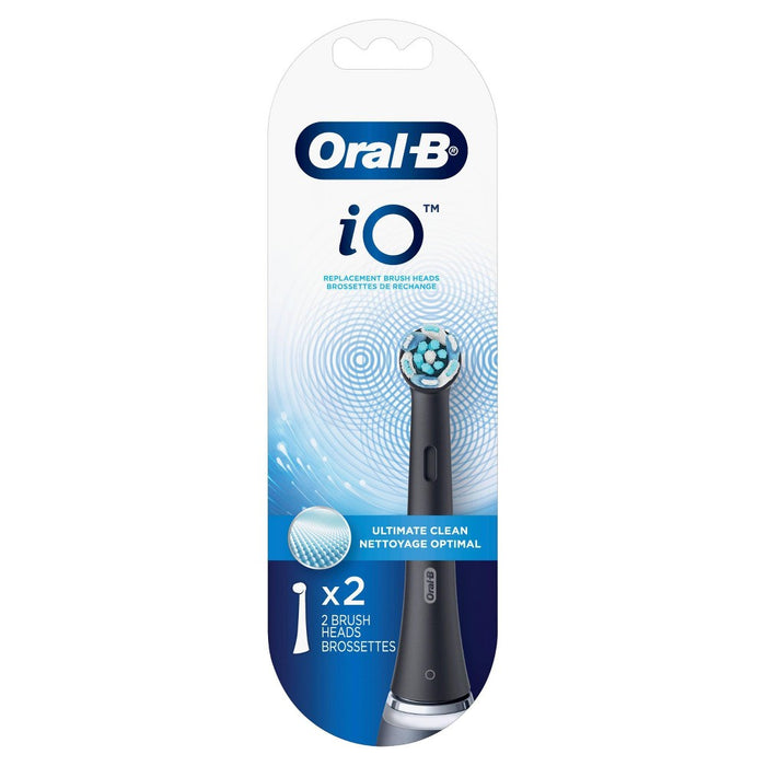 Oral-B iO Ultimate Clean Replacement Brush Heads - Black - 2ct