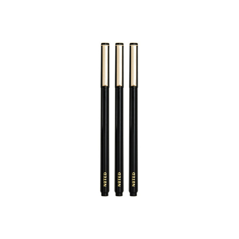 Post-it 3pk Felt Tip Pens - Black