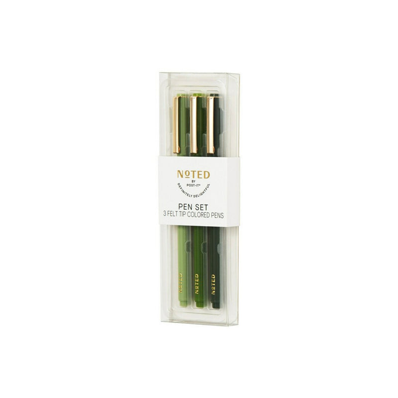Post-it 3pk Felt Tip Pens - Greens