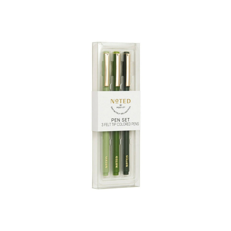Post-it 3pk Felt Tip Pens - Greens