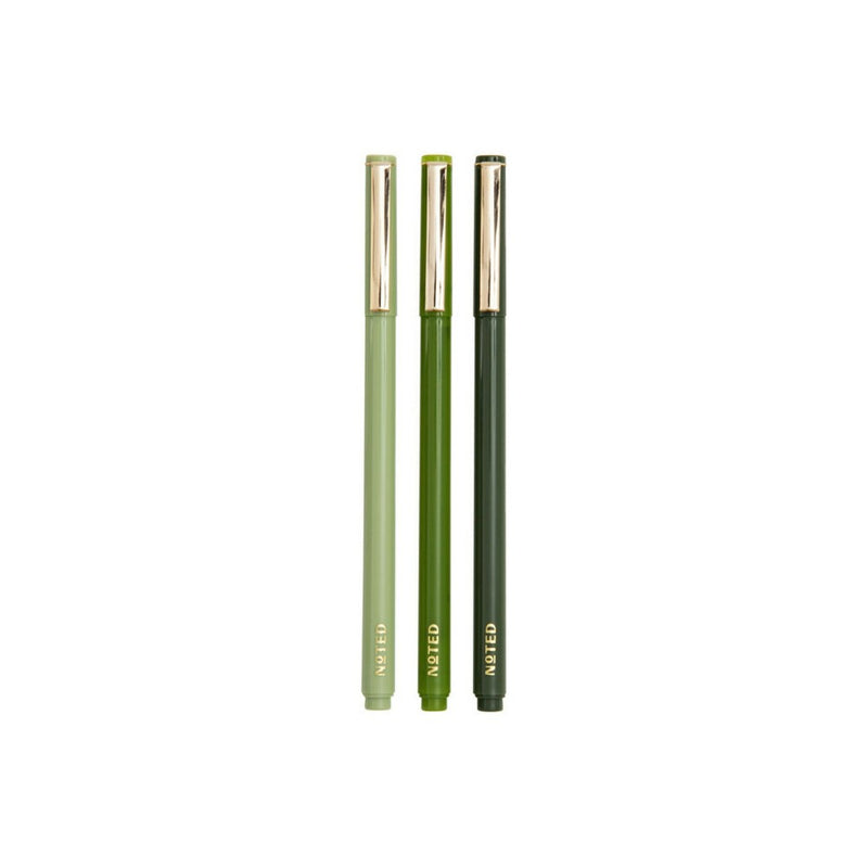 Post-it 3pk Felt Tip Pens - Greens