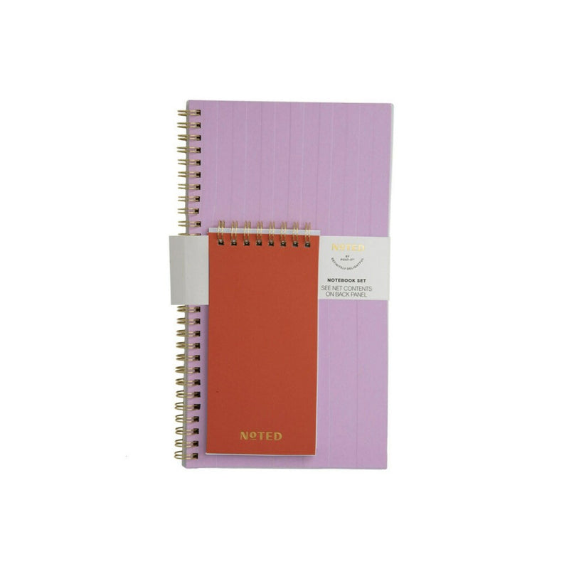 Post-it 2pk Spiral Notebook Set - Red & Lilac