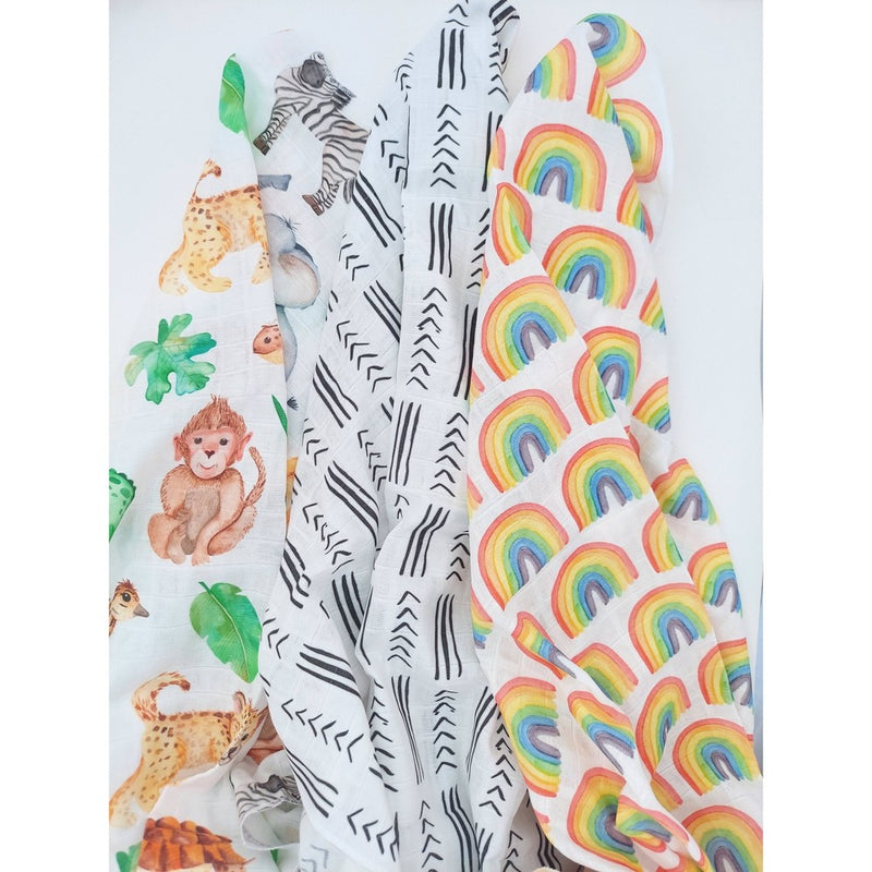 STINA & MAE Mudcloth Organic Cotton Baby Blanket - Snuggle