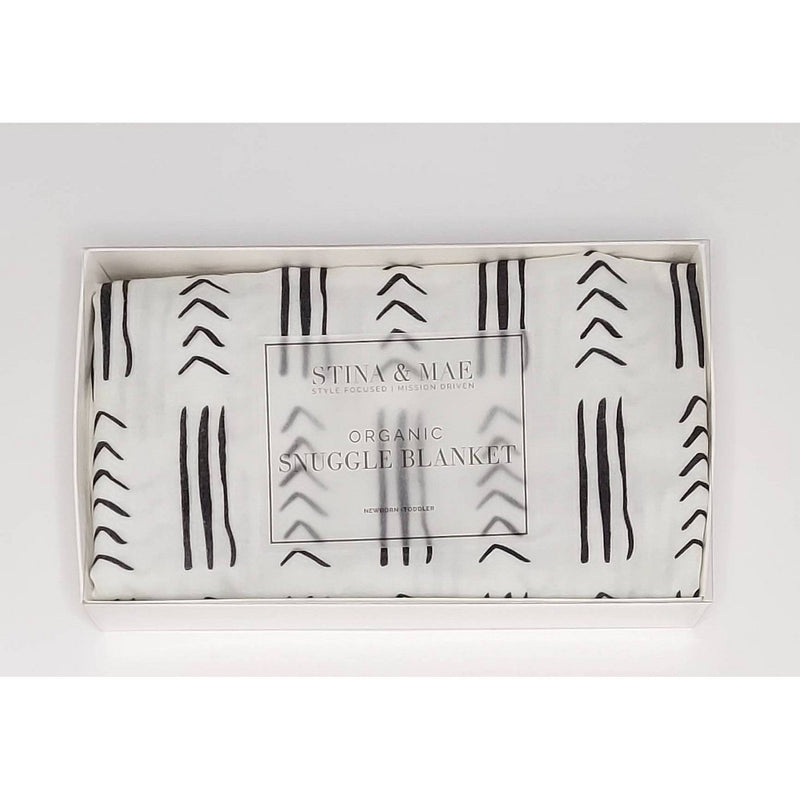 STINA & MAE Mudcloth Organic Cotton Baby Blanket - Snuggle