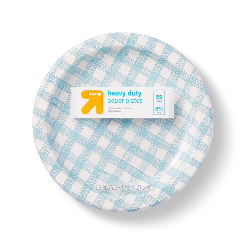 Line Plaid Paper Plates 8.5" - 55ct - up & up™.......