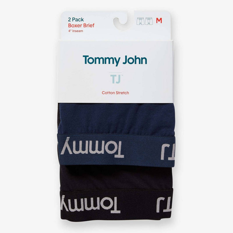 TJ | Tommy John™ Men's 4" Boxer Briefs 2pk - Black/Dress Blue XXL
