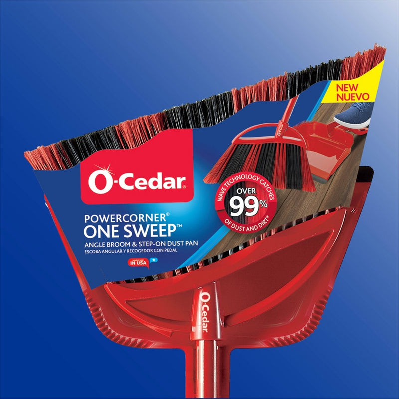 O-Cedar PowerCorner One Sweep Assembled Broom with Step-On Dustpan (LOCAL PICKUP ONLY)