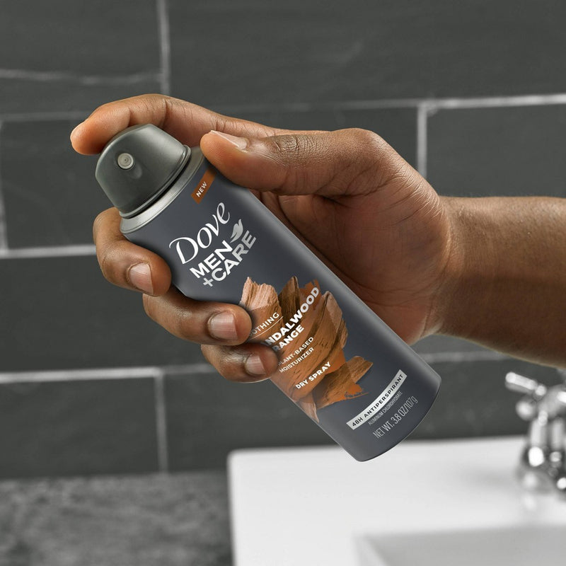 Dove Men+Care Soothing Sandalwood + Orange Plant Based Antiperspirant & Deodorant Dry Spray - 3.8oz