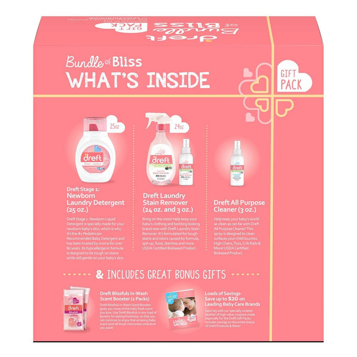 Dreft Bundle of Bliss Laundry Detergent Gift Pack - 6ct