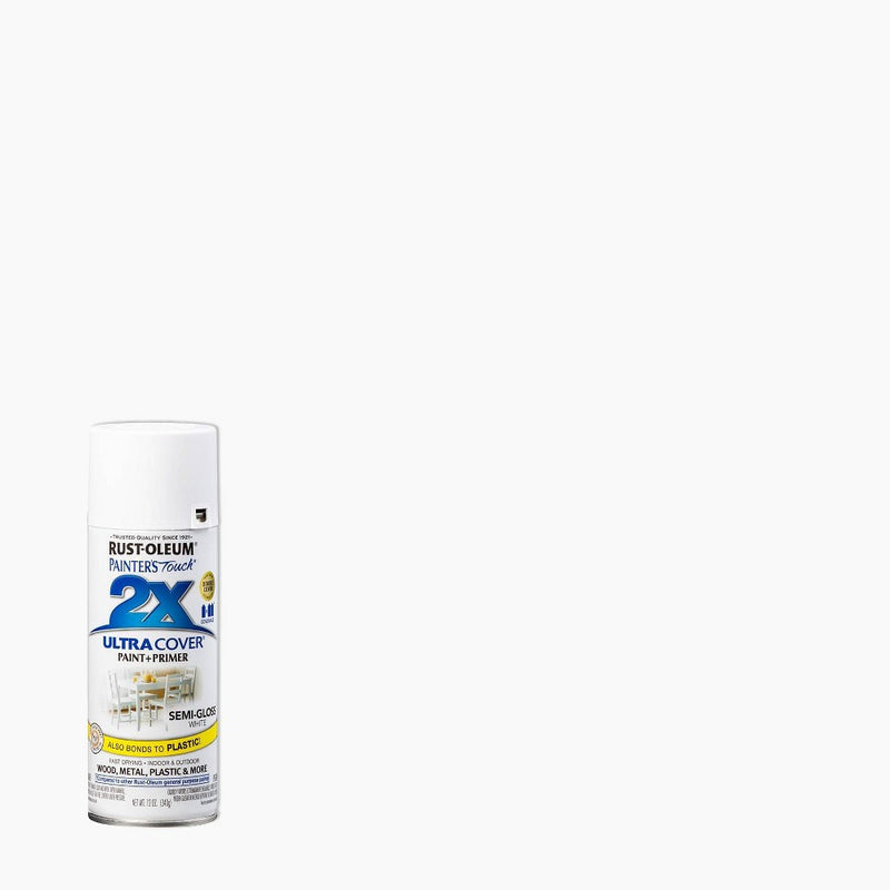 Rust-Oleum 12oz 2X Painter's Touch Ultra Cover Semi Gloss Spray Paint White