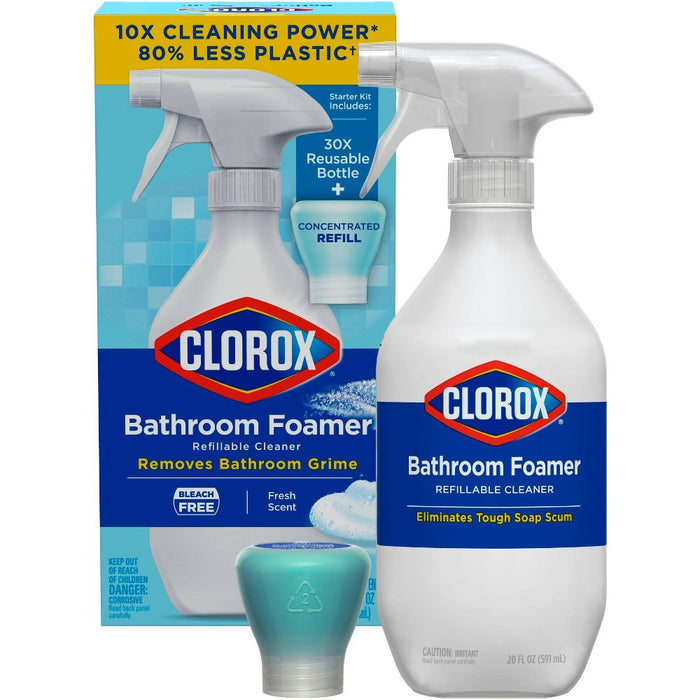 Clorox Refillable Concentrate Spray - Bathroom Foamer Starter Kit - 1.13 fl oz