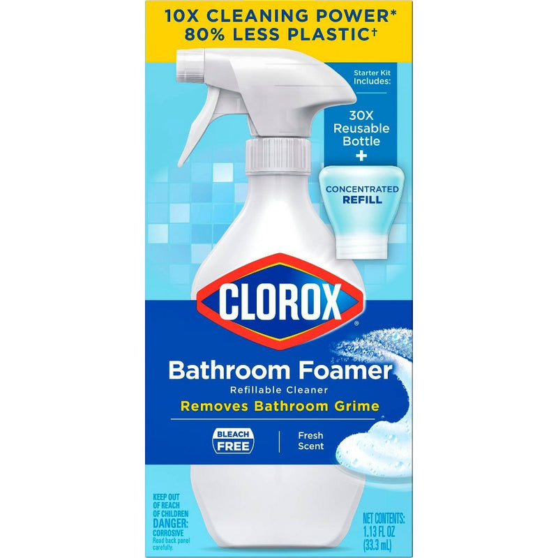 Clorox Refillable Concentrate Spray - Bathroom Foamer Starter Kit - 1.13 fl oz