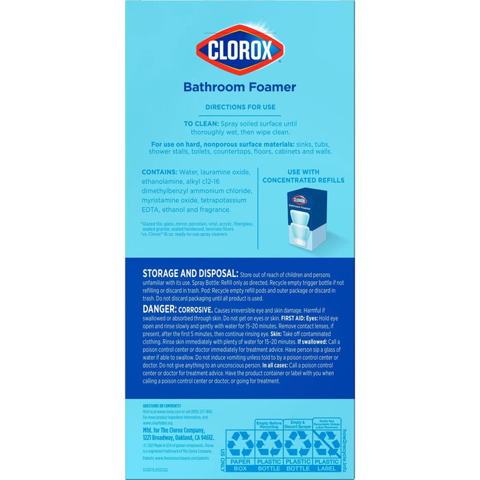 Clorox Refillable Concentrate Spray - Bathroom Foamer Starter Kit - 1.13 fl oz