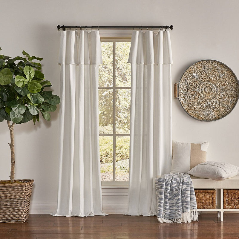 1pc 50"x63" Light Filtering Drop Cloth Window Curtain Panel Off White - Mercantile