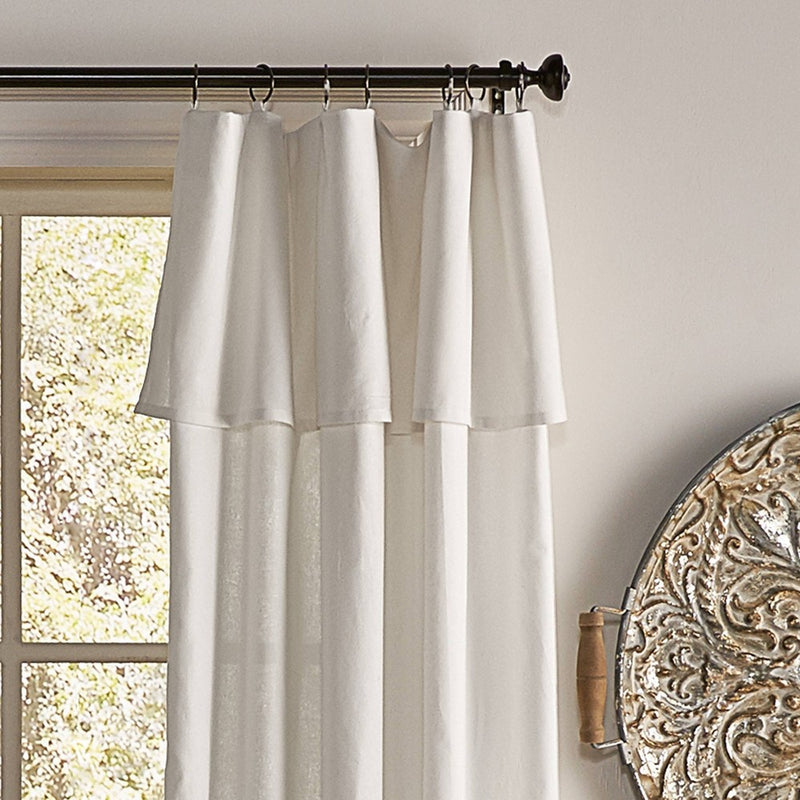 1pc 50"x63" Light Filtering Drop Cloth Window Curtain Panel Off White - Mercantile