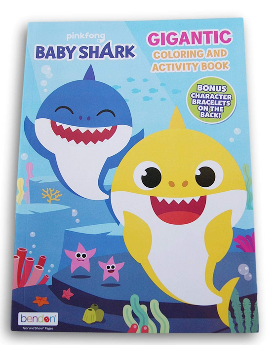 Baby Shark Gigantic Coloring & Activity Book with Bonus Character Bracelets