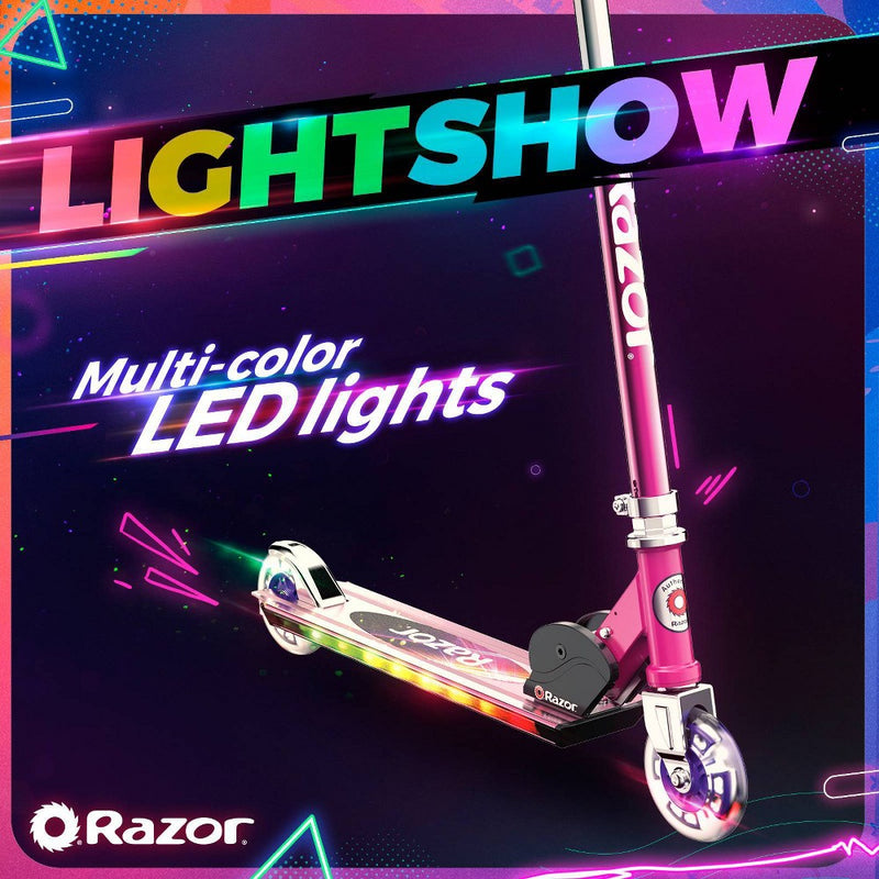 Razor A+ 2 Wheel Scooter with LED Lights - Magenta (LOCAL PICKUP ONLY)