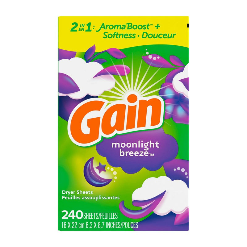 Gain Fabric Softener Dryer Sheets - Moonlight Breeze - 240ct