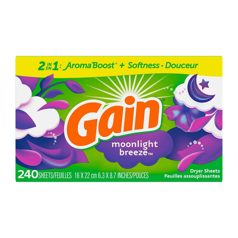 Gain Fabric Softener Dryer Sheets - Moonlight Breeze - 240ct